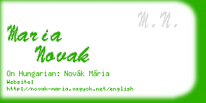 maria novak business card